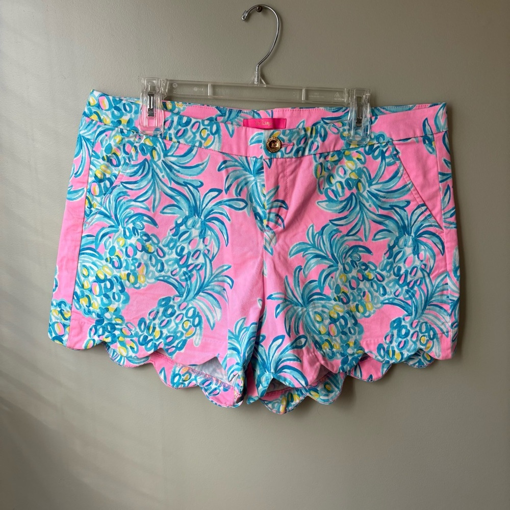 Lilly Pulitzer Buttercup Stretch 5" Shorts Pelican Pink Beat The Heat Size 14
